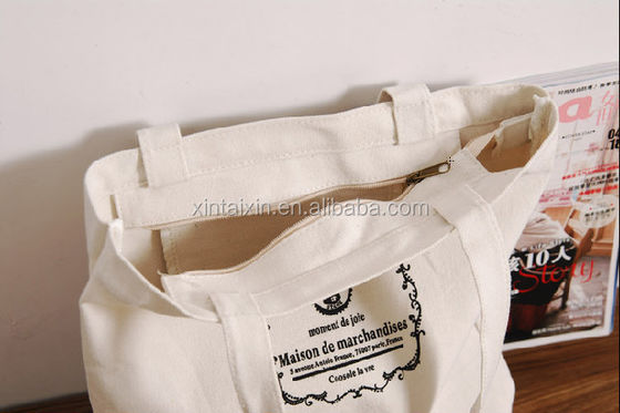 Женщины сумки покупателя холста Eco дружелюбные многоразовые Tote для руки молнии бакалеи хлопка