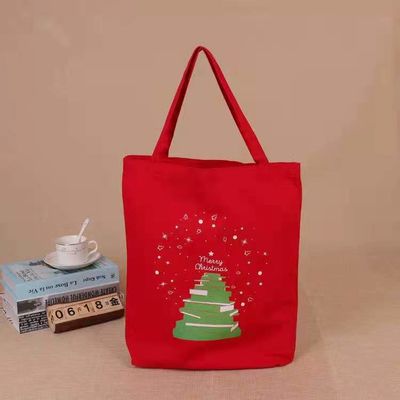 горячий продавая выдвиженческий подгонянный подарок сумки хозяйственной сумки Санта сумки tote холста рождества 2021 многоразовый для детей