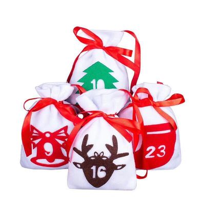Мешок конфеты рюкзака сумки Drawstring джута мешковины рождества кладет OEM в мешки