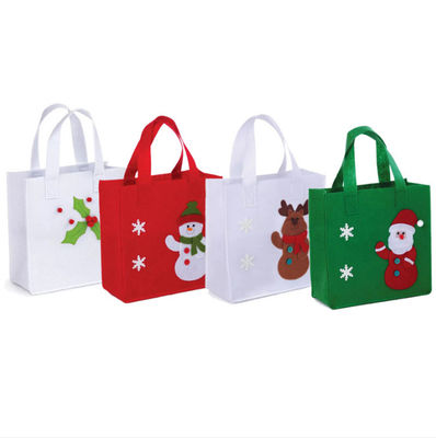2021 новое горячее продавая рождество Санта чувствовало сумку ручки хозяйственной сумки женщины сумки tote многоразовую для подарка рождества