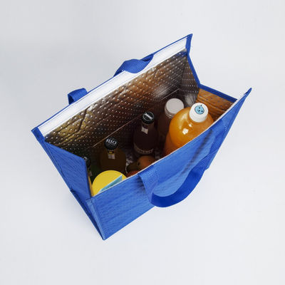 Фасонируйте портативную recyclable сумку охладителя pp не сплетенную путешествуя изолированная доставка еды tote многоразовая термальная сумка обеда