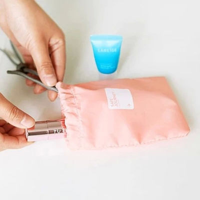 Сложенный мешок подарка сумки Drawstring ткани полиэстера мини обувает мешок хранения кармана