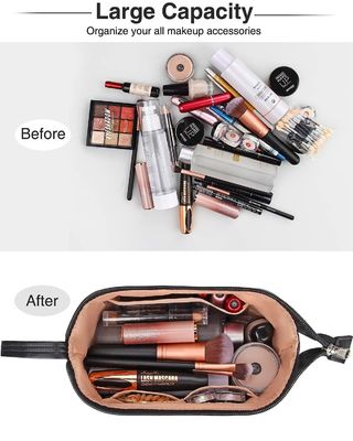 Перемещения молнии cosmeticbags дам сумка портативного водоустойчивого двухслойного косметическая с ручкой