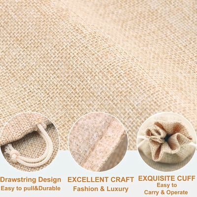 Сумки с Drawstring, ханжи подарка сумок конфеты сумок мешковины белья кладут в мешки для свадебного банкета рождества