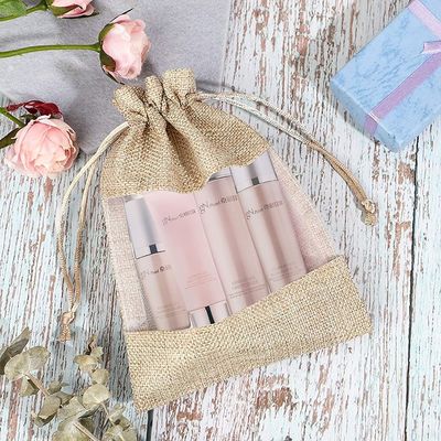 Мешковина сумки Organza сумки мешковины отвесная кладет сумки в мешки подарка с Drawstring, для благосклонностей свадебного банкета косметические образцы цепляют мешок