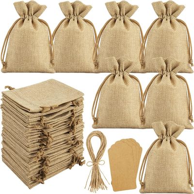 Мешок цветка мешковины сумок Drawstring кладет подарок в мешки кладет мешки в мешки ювелирных изделий для свадебного банкета ремесла DIY, 5X7 медленно двигает