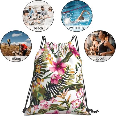 Сумки Drawstring для девушек женщин шнуруют нейлон сумки йоги рюкзака водостойкий облегченный