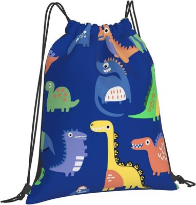 Сумки Drawstring рюкзака Drawstring для сумок строки танца спортзала подростка мальчиков девушек детей ссыпают водоустойчивые динозавры