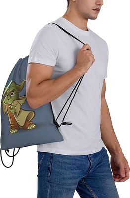 Водоустойчивая сумка Sackpack Cinch сумок Drawstring рюкзака строки мультфильма большей части рюкзака Drawstring аниме для женщин людей