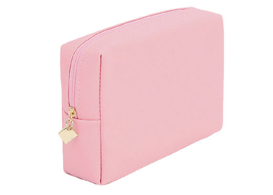 Сумка застегнутая на молнию пинком косметическая, сумки макияжа изготовленной на заказ печати небольшие розовые красивые