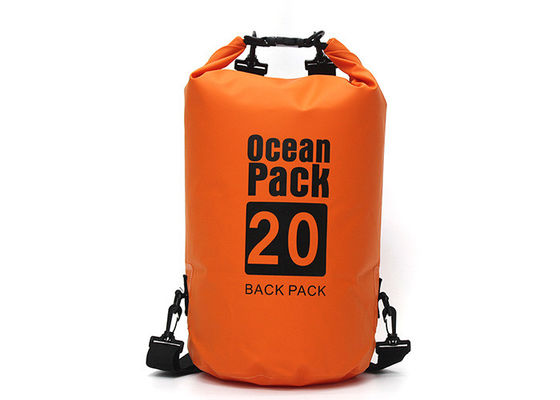 Голубая желтая оранжевая таможня вещевого мешка 40L сухой сумки PVC водоустойчивая напечатала
