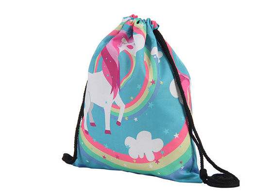 Мешок спортзала сумок Drawstring полиэстера перемещения пикника милый с логотипом