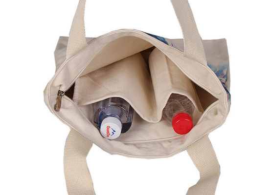 Сумки холста Eco выдвиженческих покупок стильные Tote сумка с молнией