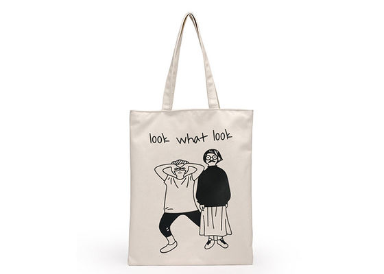 Логотип печати переноса сумок Tote размера большей части холста хлопка белый простой