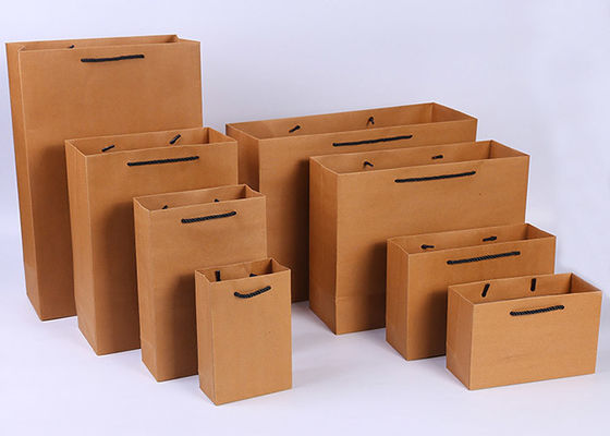 Портативные сумки подарка бумаги Брауна Крафт, хозяйственные сумки Крафт подарка бумажные